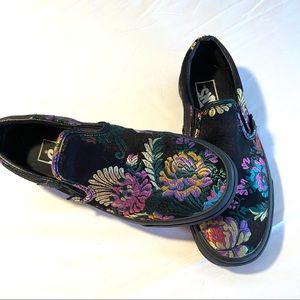 Vans Classic Slip on Black Festival Satin Sneaker